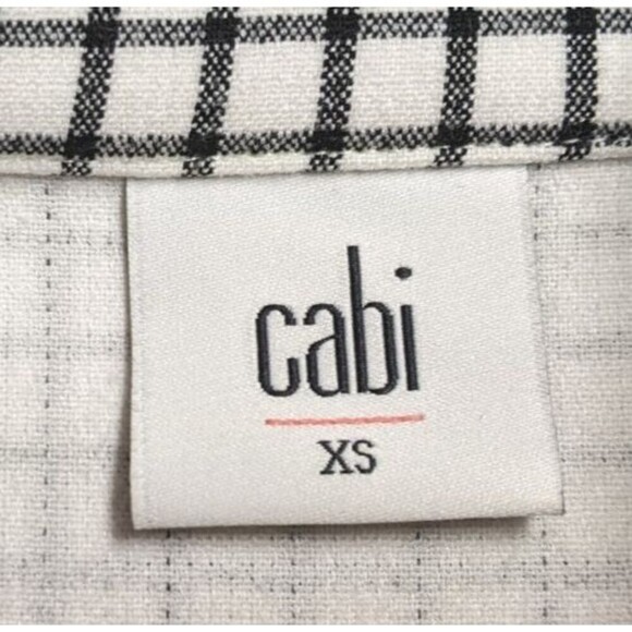 Women's CABI # 3173 Windowpane Plaid Black & White Jacket XS - Picture 11 of 13